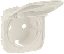 Лицевая панель Legrand Valena Allure для 1-м. розетки 220В с крышкой жемчуг картинка